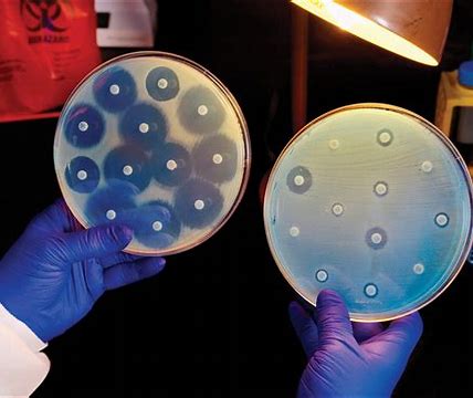 Petri dishes showing AMR