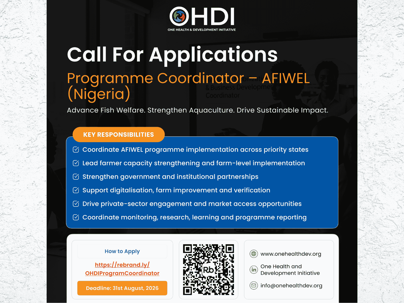 VACANCY ANNOUNCEMENT: AFIWEL Programme Coordinator (Nigeria)